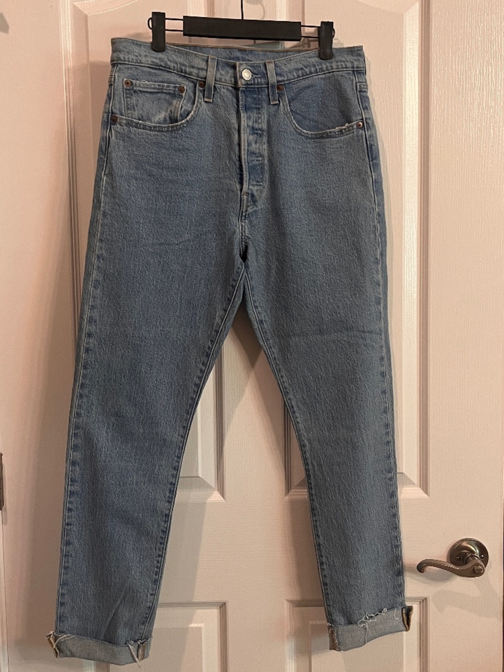 Levi's 501 S Skinny Filiforme Size 30W 30L Jeans Light Blue Denim